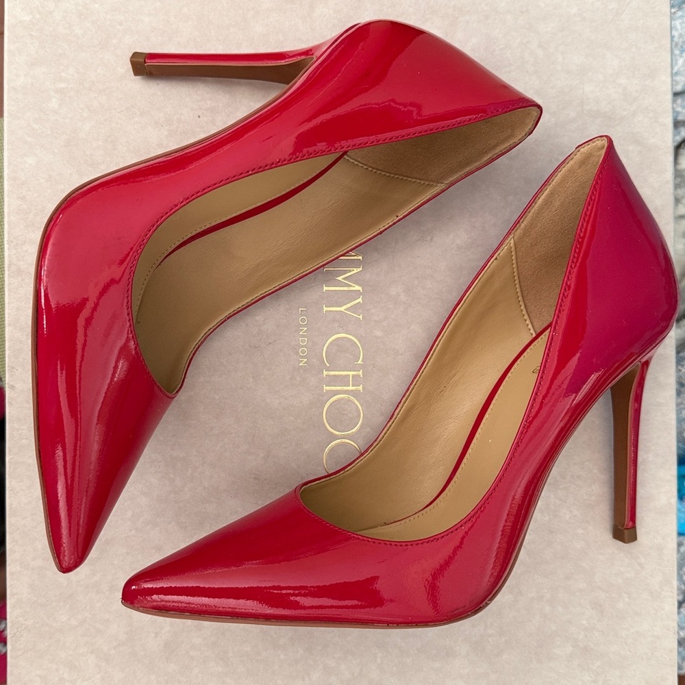 MICHAEL Michael Kors Scarlet Red Patent Leather Stiletto Pumps  Size 6.5